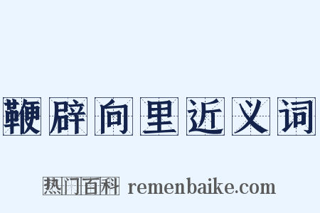 鞭辟向里近义词是什么意思的图片